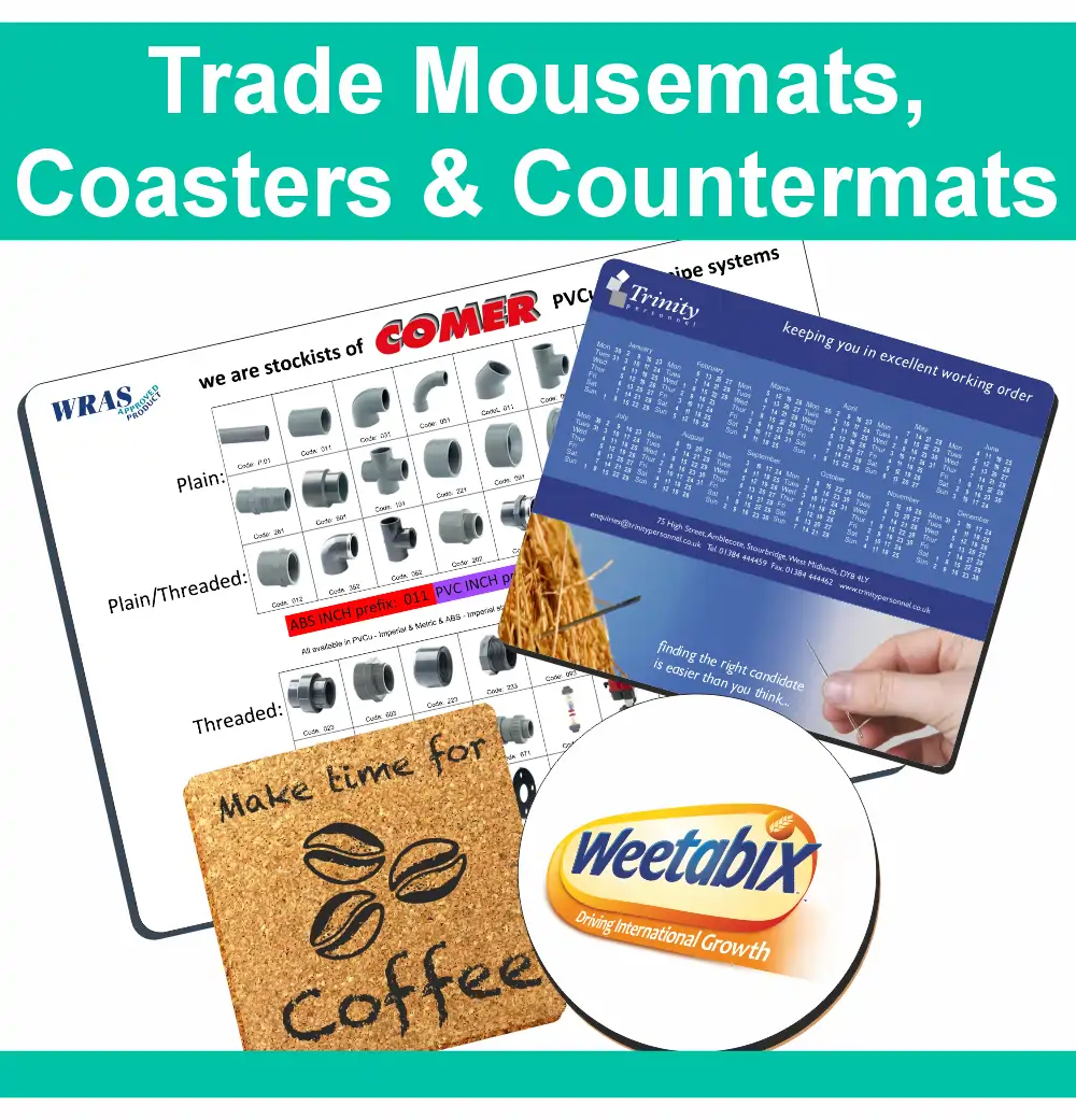 SAC Mousemats Coasters and Countermats Trade Site