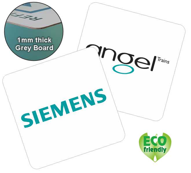 Double Sided Card Coaster 95mm Square